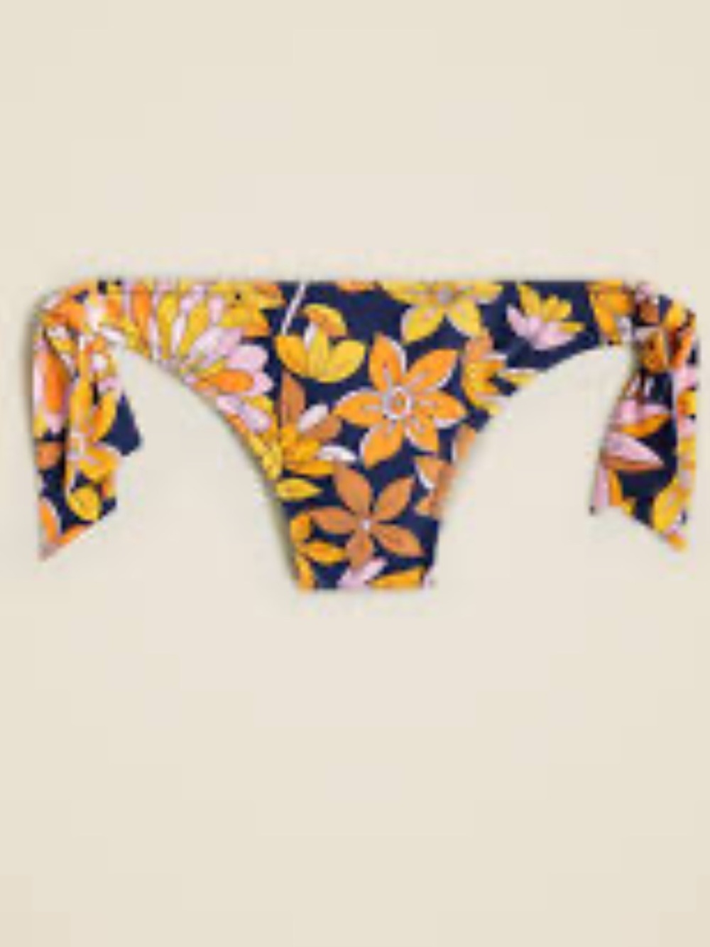 JCrew Floral Tie-Side Kids Bikini Bottoms - Navy/Yellow